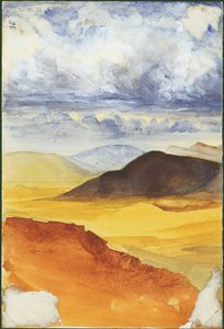 Paisagem do deserto (wc e lápis sobre papel)